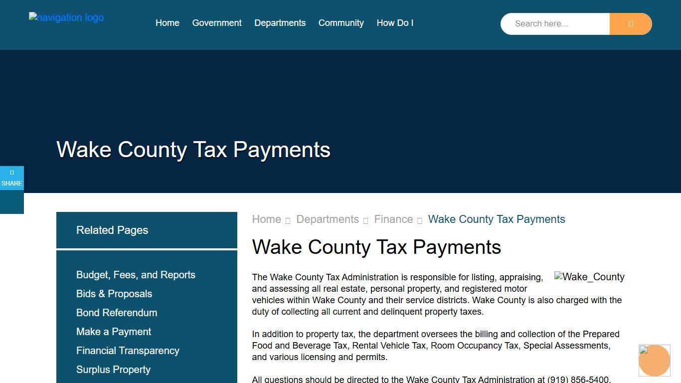 Wake County Tax Payments